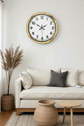 40 cm Metal Gold Standart Duvar Saati – Modern ve Dekoratif Tasarım