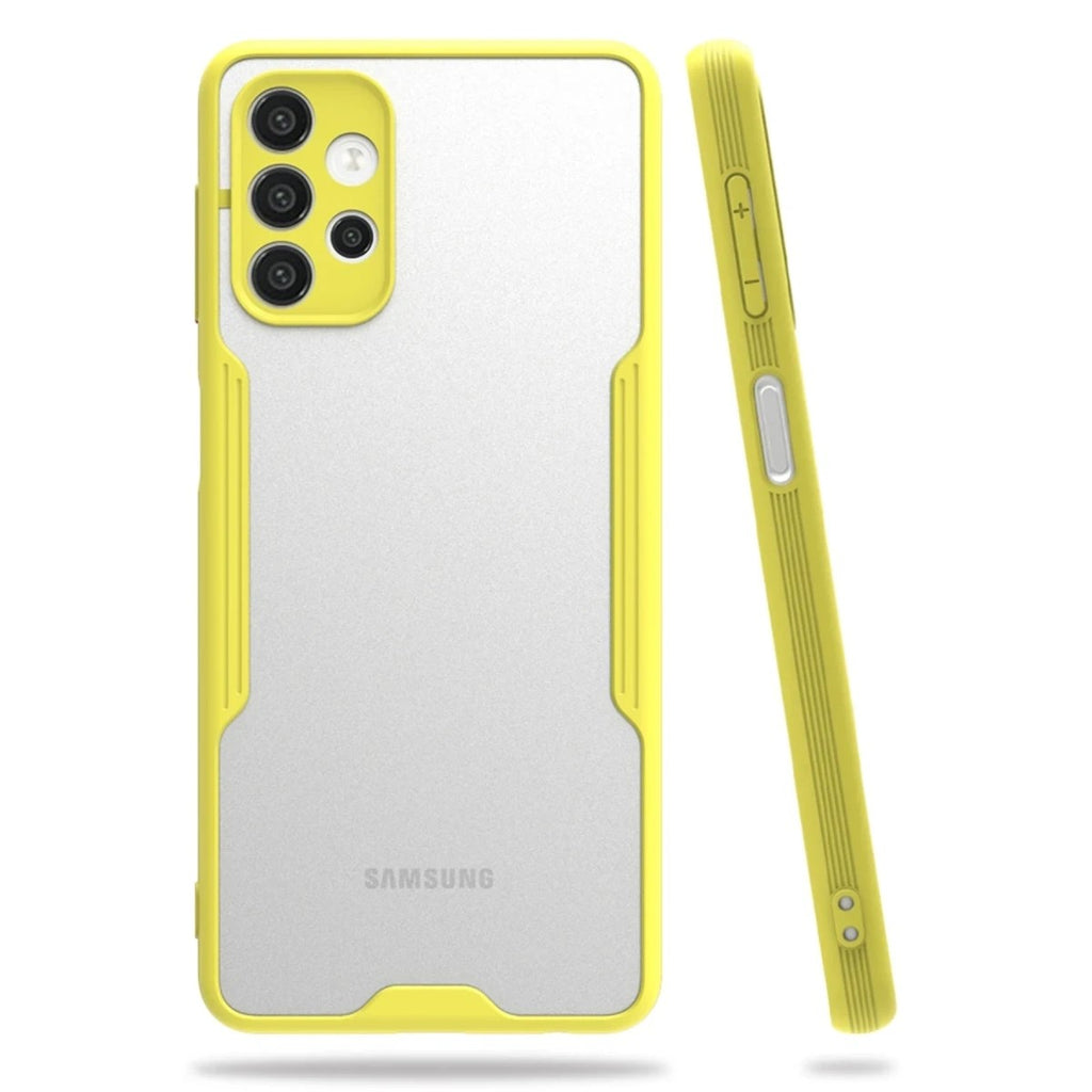 Mey İthalat® Samsung Galaxy A72 Kılıf Platin Silikon - Sarı
