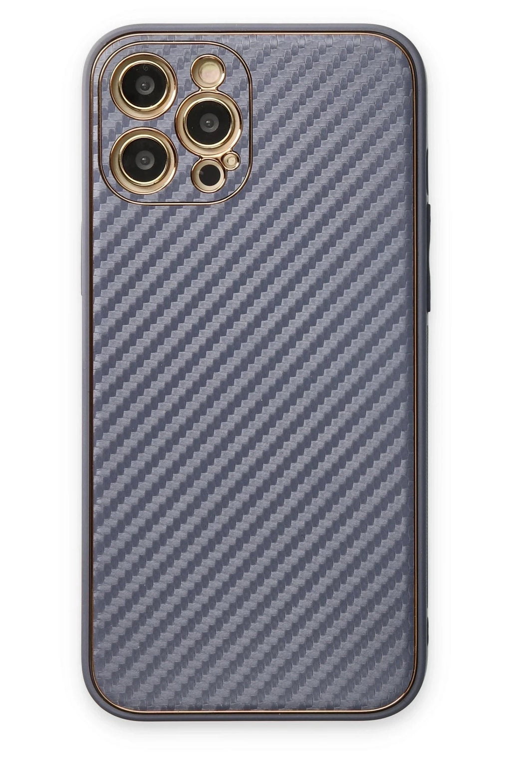 Mey İthalat® iPhone 12 Pro Kılıf Coco Karbon Silikon - Gri