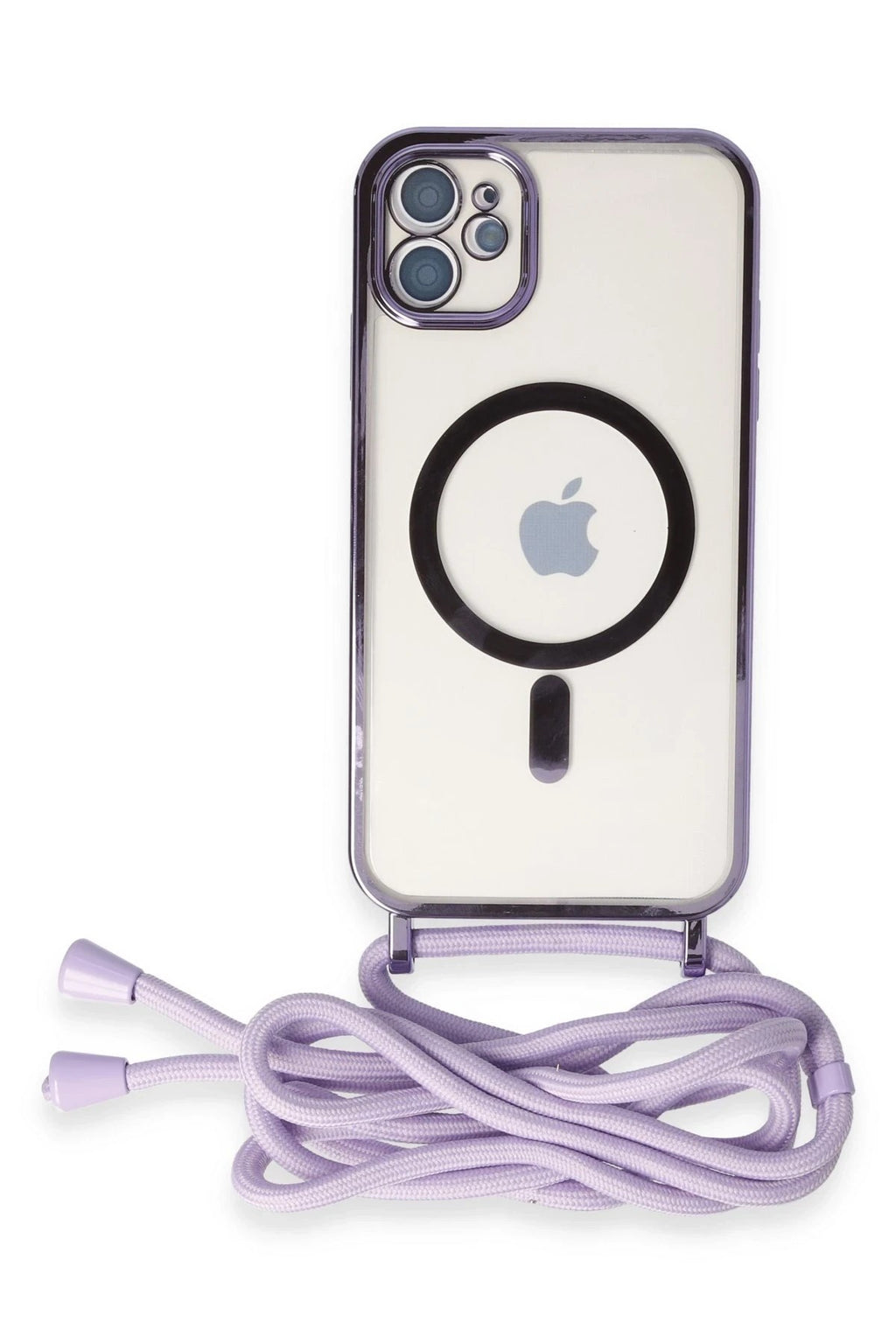 Mey İthalat® iPhone 11 Kılıf Divo Lazer Askılı Magsafe Kapak - Lila