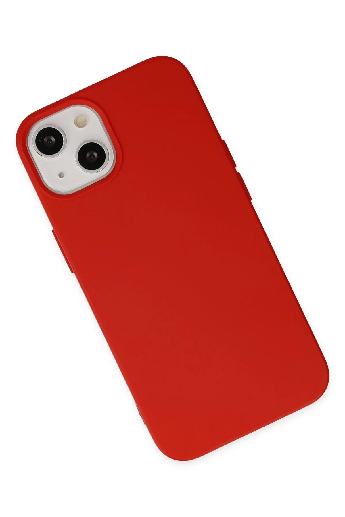 Mey İthalat® iPhone 14 Plus Kılıf Nano içi Kadife Silikon - Kırmızı