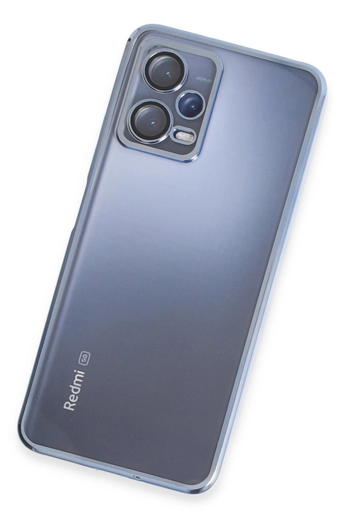 Mey İthalat® Redmi Note 12 5G Kılıf Lensli Silikon - Açık Mavi