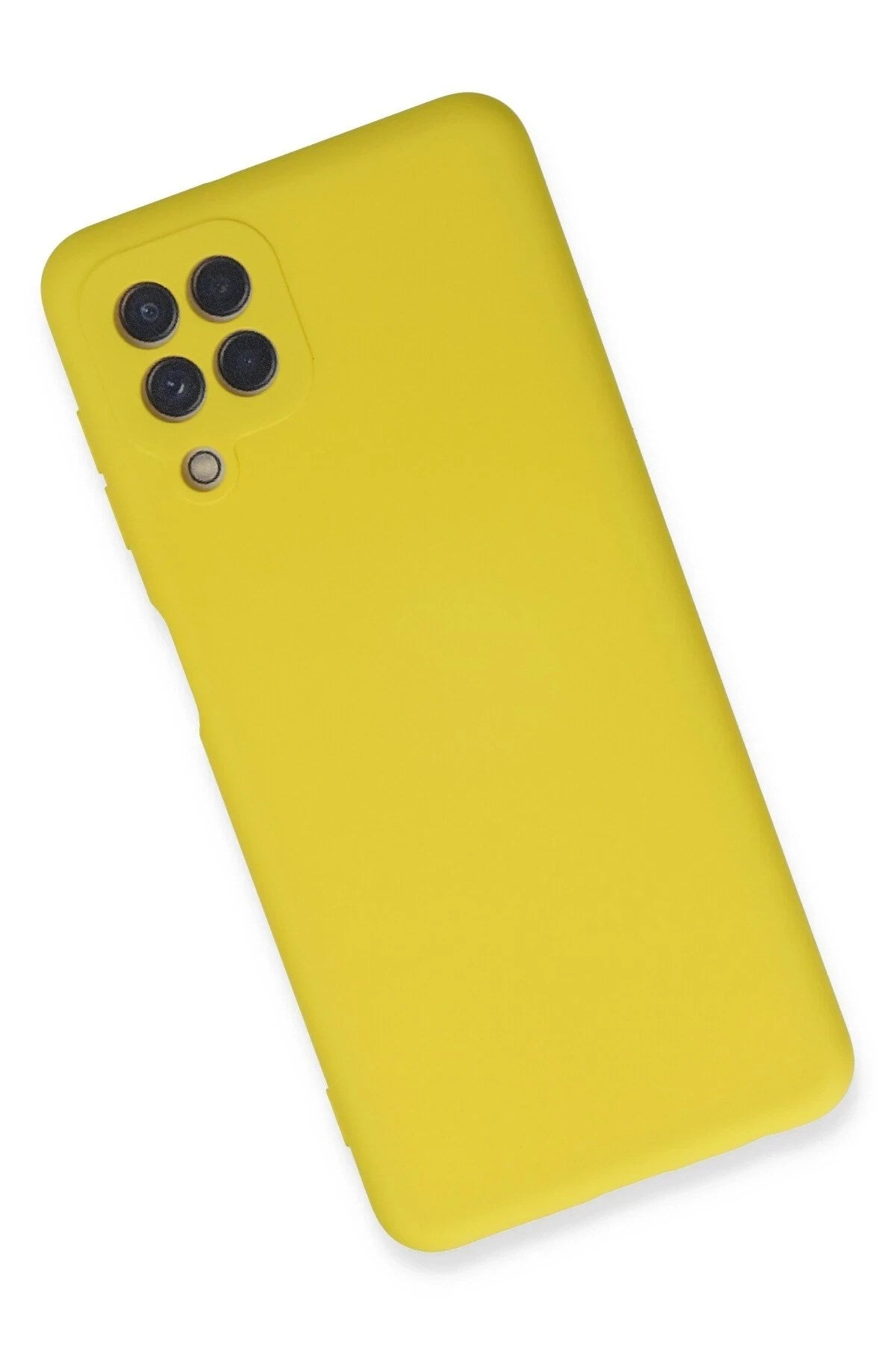 Mey İthalat® Samsung Galaxy A22 Kılıf Nano içi Kadife Silikon - Sarı