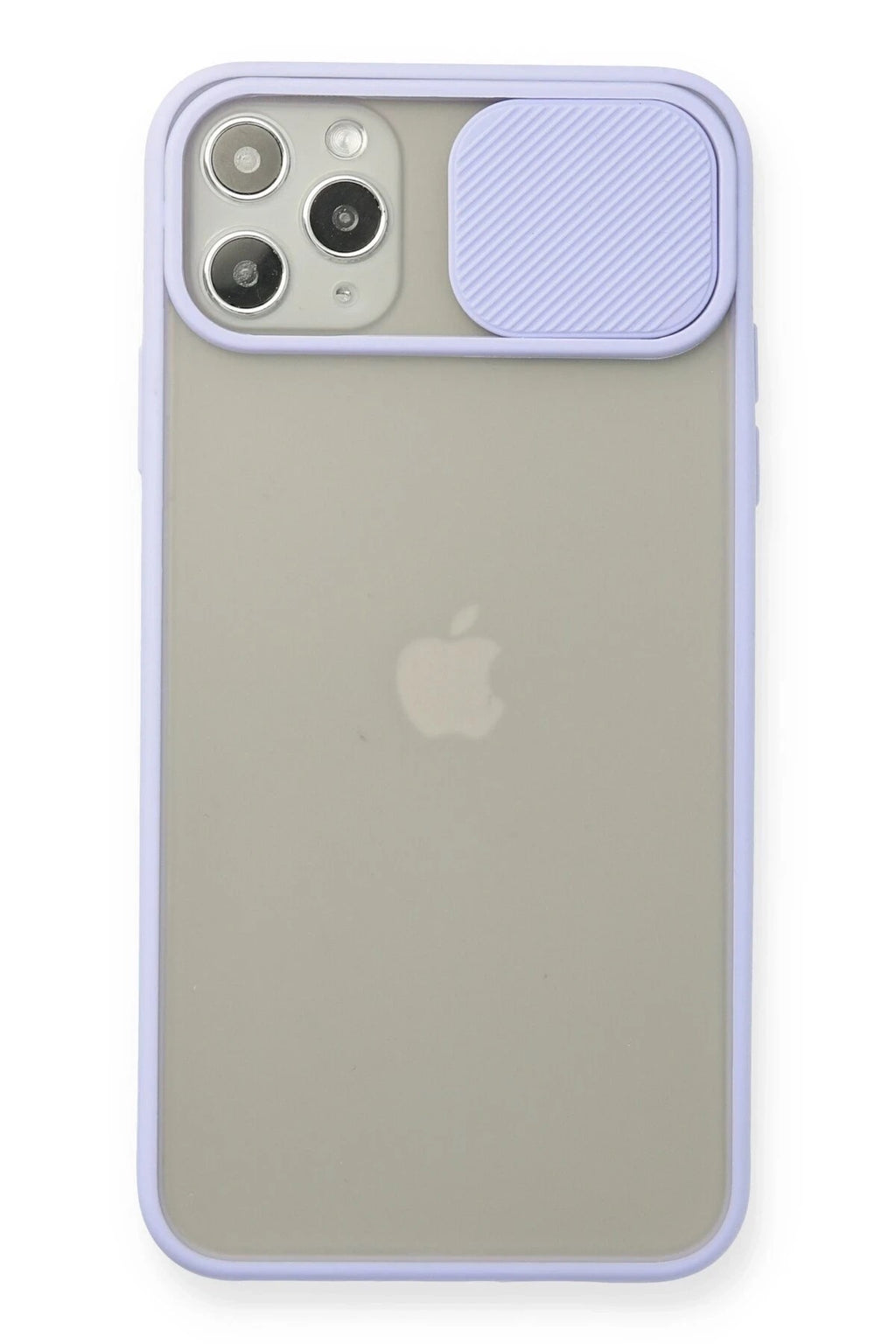Mey İthalat® iPhone 11 Pro Max Kılıf Palm Buzlu Kamera Sürgülü Silikon - Lila