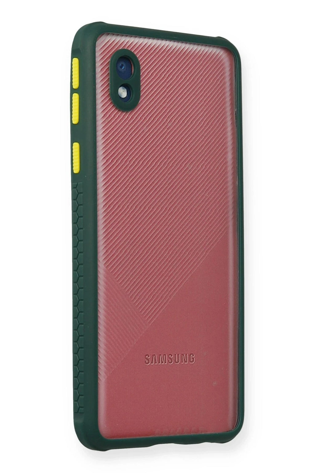 Mey İthalat® Samsung Galaxy A01 Core Kılıf Miami Şeffaf Silikon - Koyu Yeşil