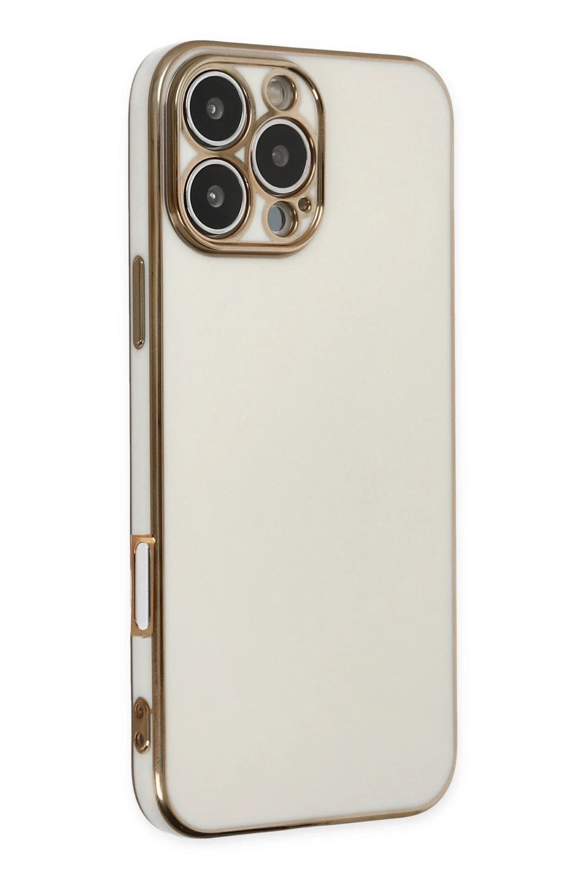 Mey İthalat® iPhone 16 Pro Max Kılıf Volet Silikon - Beyaz