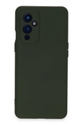 Mey İthalat® One Plus 9 Kılıf Nano içi Kadife Silikon - Koyu Yeşil