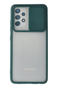 Mey İthalat® Samsung Galaxy A72 Kılıf Palm Buzlu Kamera Sürgülü Silikon - Yeşil