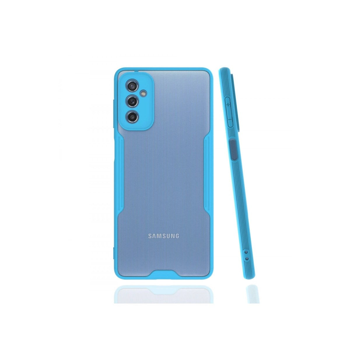 Mey İthalat® Samsung Galaxy M52 5G Kılıf Platin Silikon - Mavi