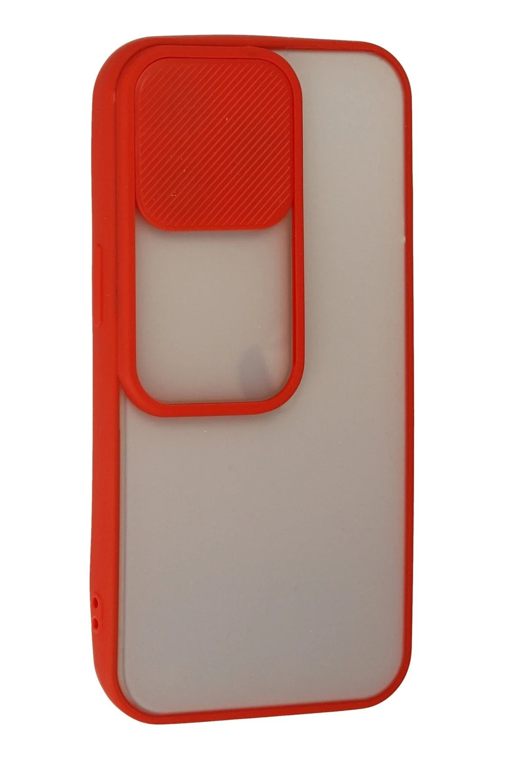Mey İthalat® iPhone 13 Pro Kılıf Palm Buzlu Kamera Sürgülü Silikon - Kırmızı