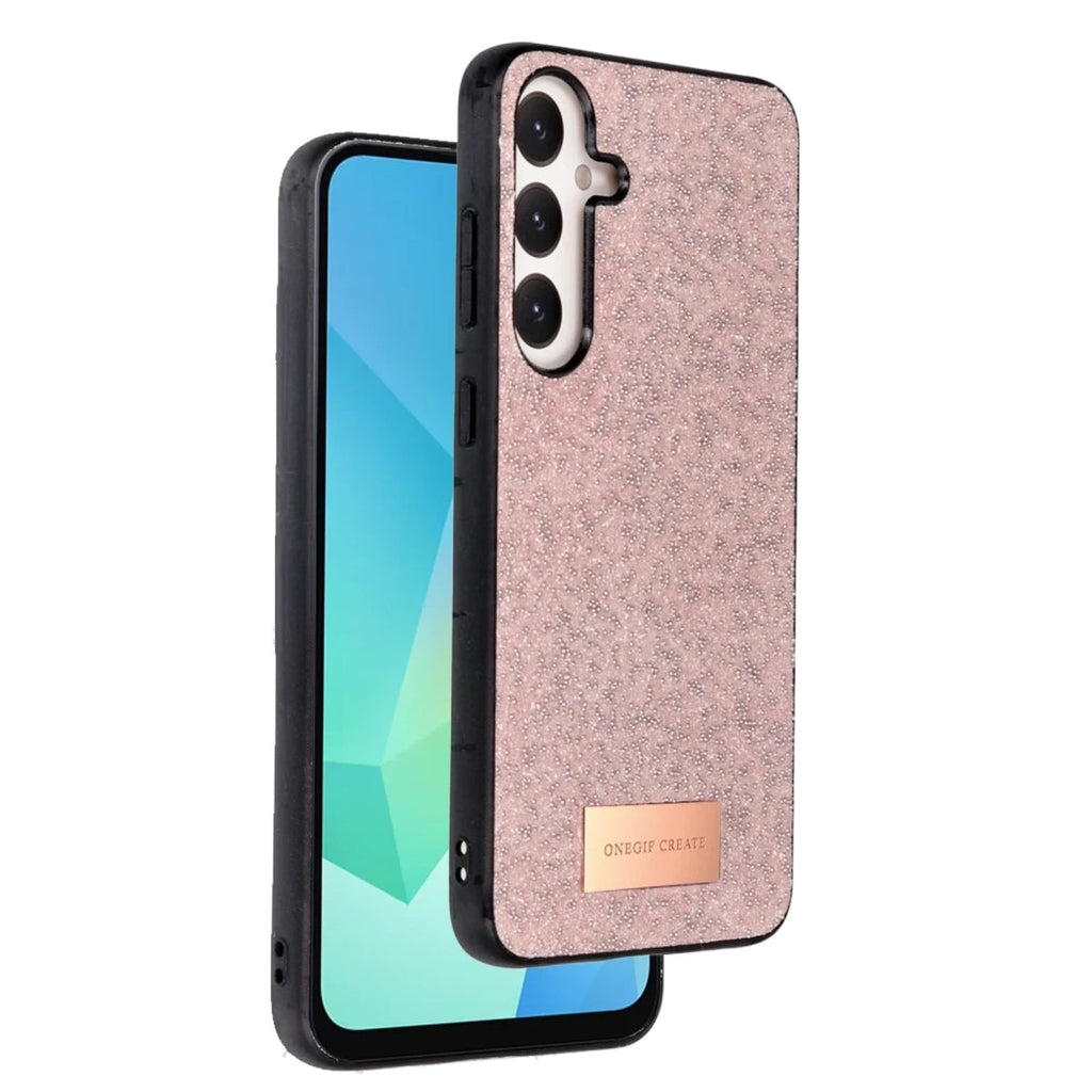 Mey İthalat® Samsung Galaxy A16 5G Bright Simli Kapak - Pembe