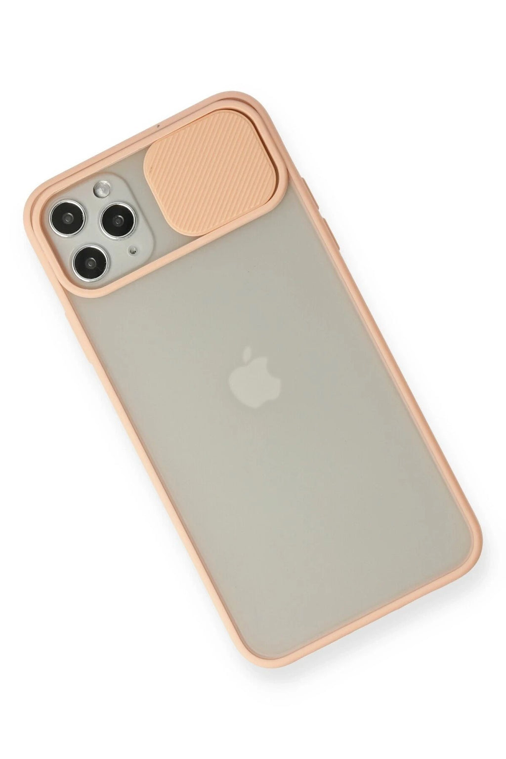 Mey İthalat® iPhone 11 Pro Max Kılıf Palm Buzlu Kamera Sürgülü Silikon - Pembe