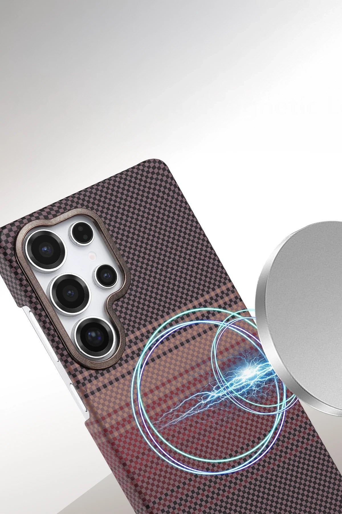 Mey İthalat® Samsung Galaxy S24 Ultra Vega Magsafe Kapak - Kırmızı
