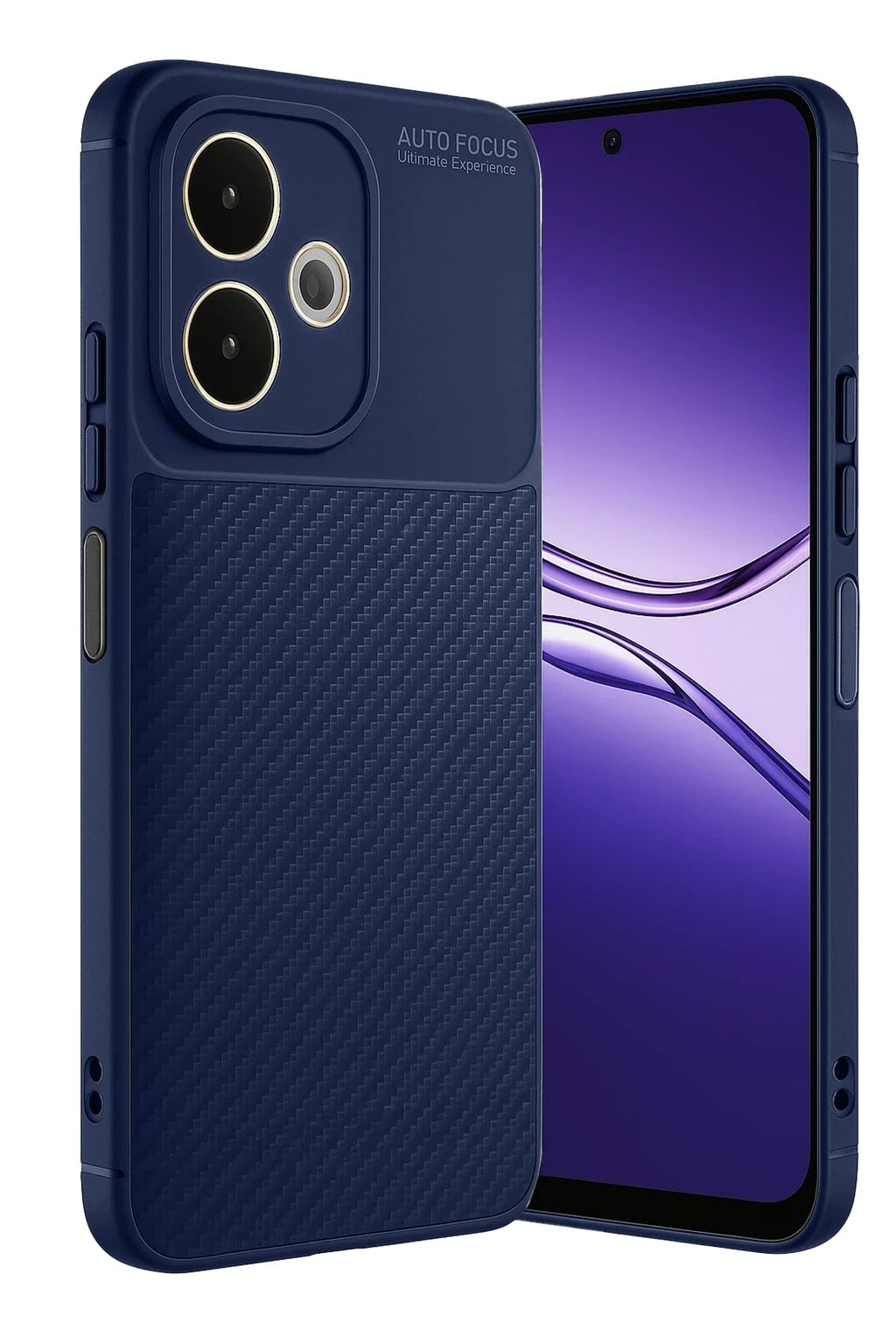 Mey İthalat® A5 Pro 4G Kılıf Auto Focus Karbon Kapak - Lacivert