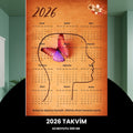 Takvim 2026 Premium A3 300 Gr Dijital Baskı Düşünce