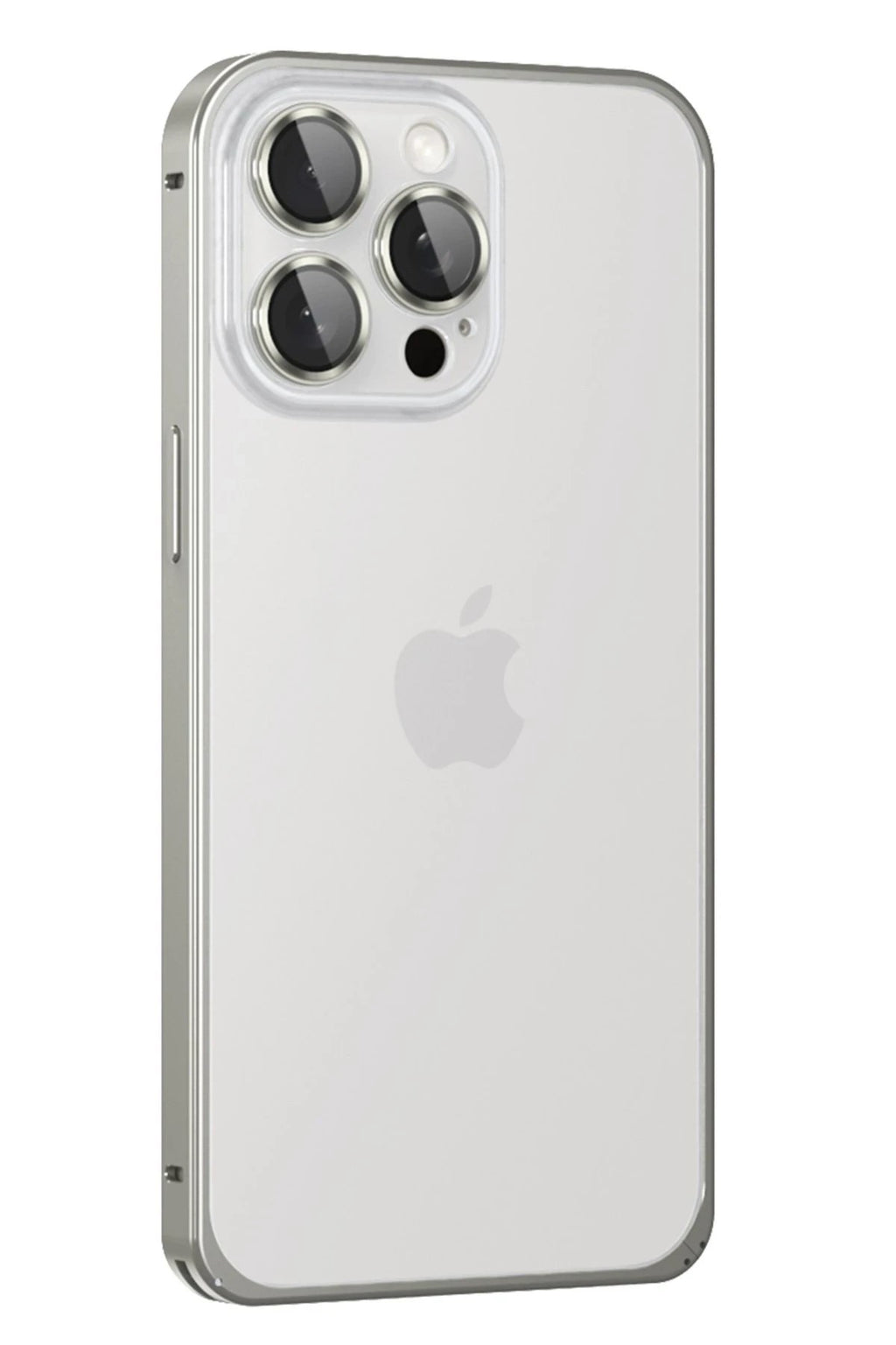 Mey İthalat® iPhone 15 Pro Metal Bumper Mat Kapak - Gri