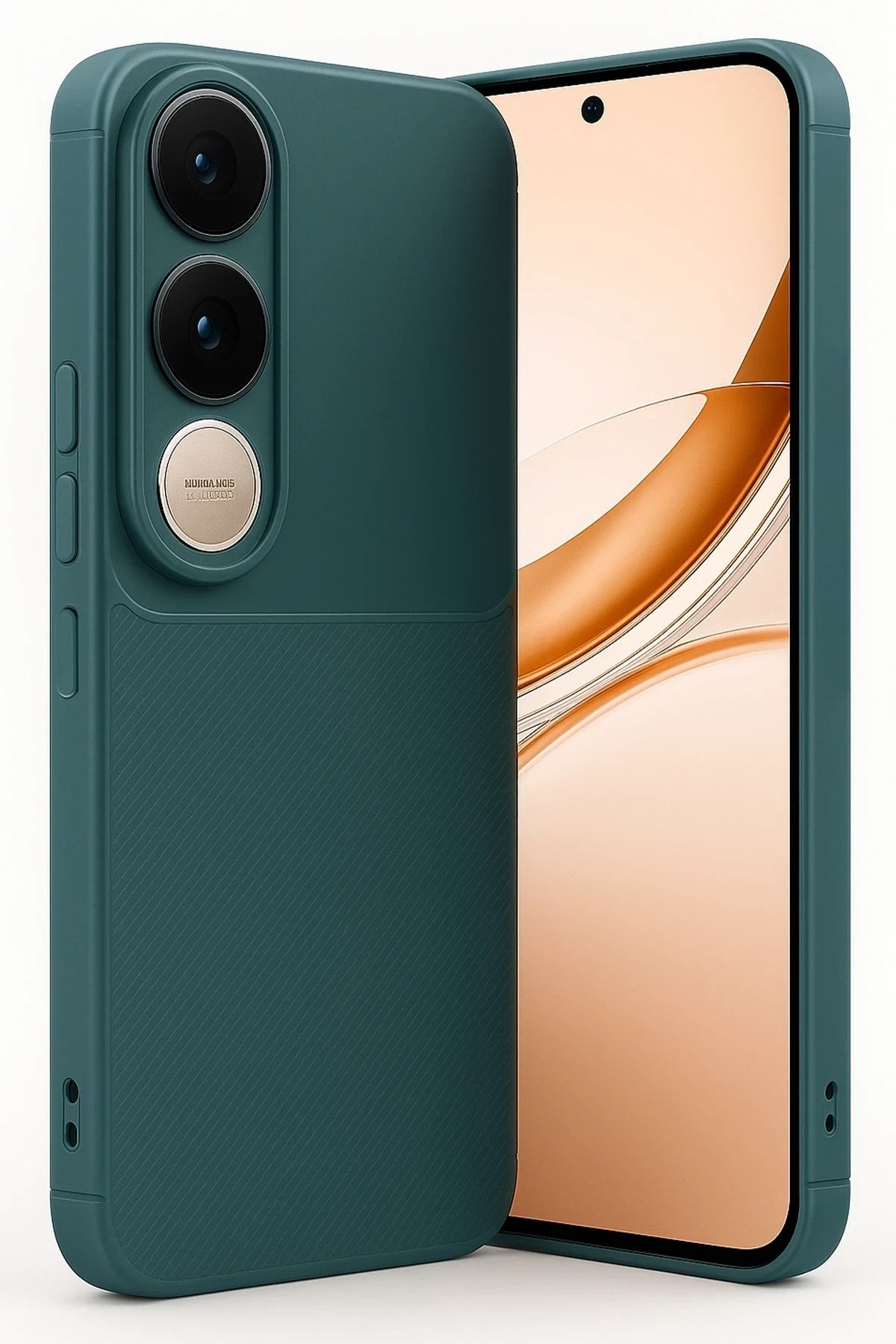 Mey İthalat® Vivo V50 Lite 4G Auto Focus Karbon Kapak - Koyu Yeşil