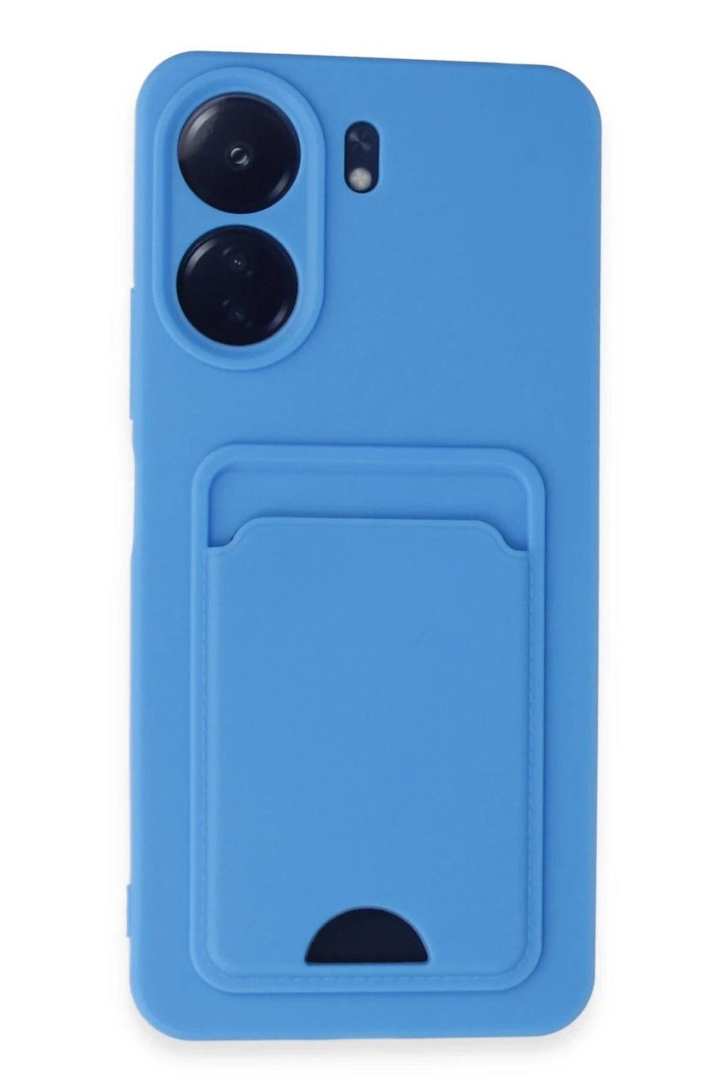Mey İthalat® Redmi 13C Kılıf Kelvin Kartvizitli Silikon - Mavi