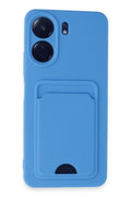 Mey İthalat® Redmi 13C Kılıf Kelvin Kartvizitli Silikon - Mavi