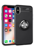 Mey İthalat® iPhone XS Max Kılıf Range Yüzüklü Silikon - Siyah
