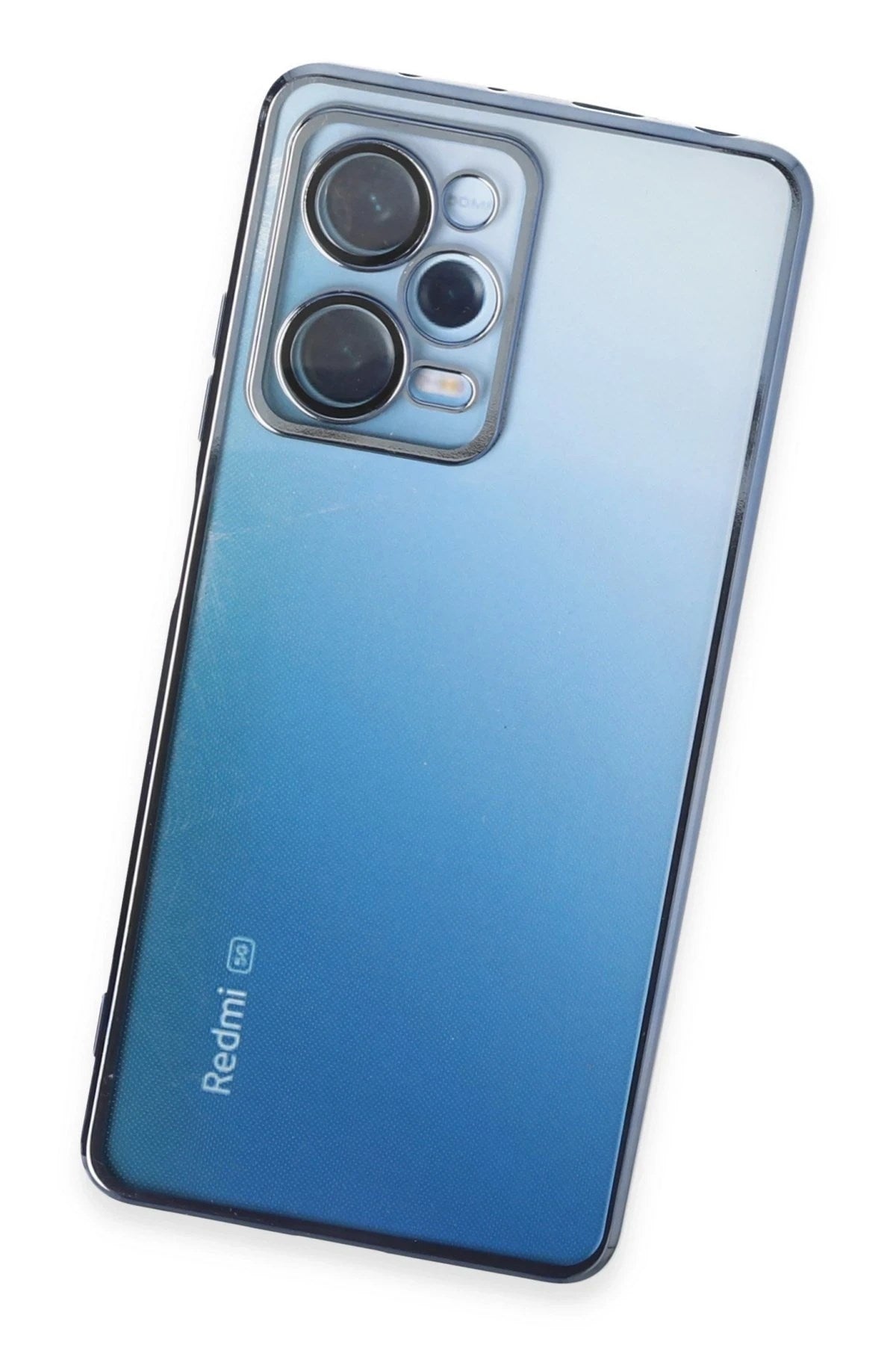 Mey İthalat® Redmi Note 12 Pro 5G Kılıf Lensli Silikon - Açık Mavi