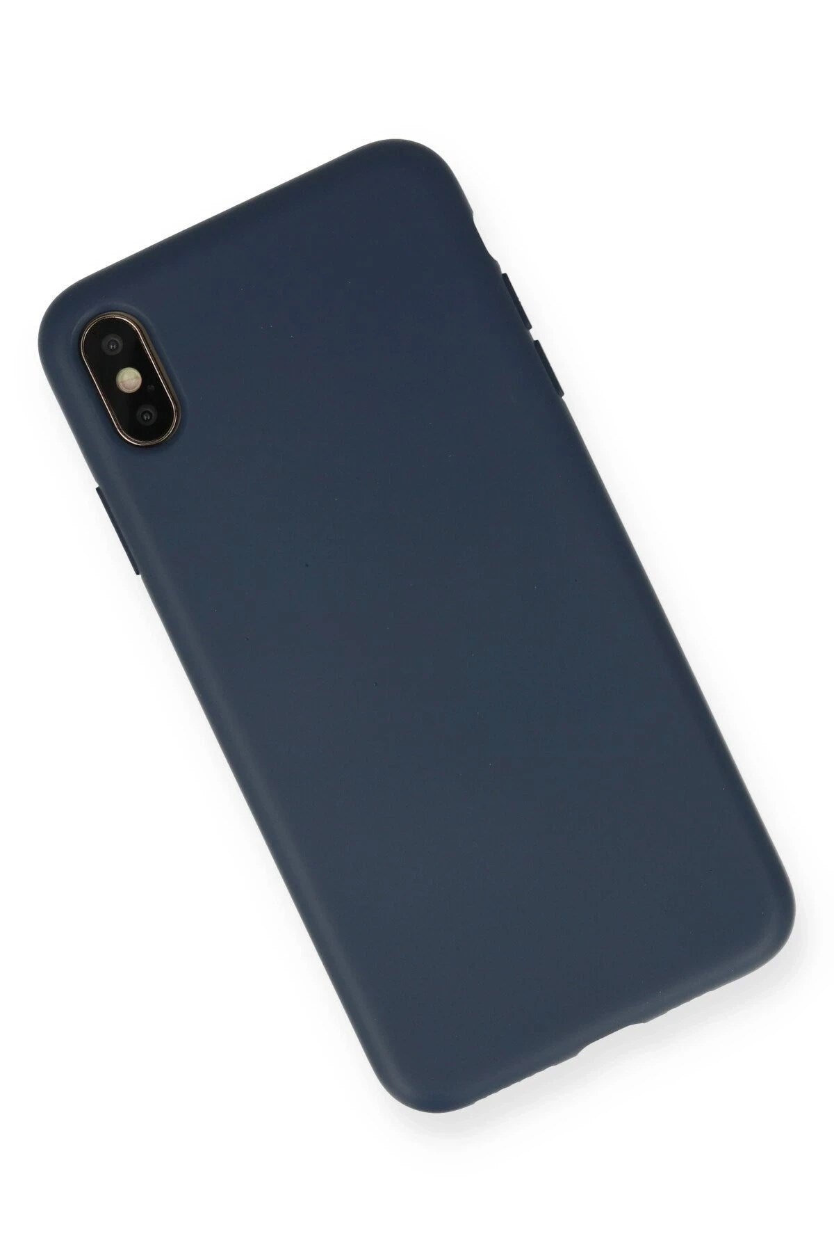 Mey İthalat® iPhone XS Max Kılıf Nano içi Kadife Silikon - Lacivert