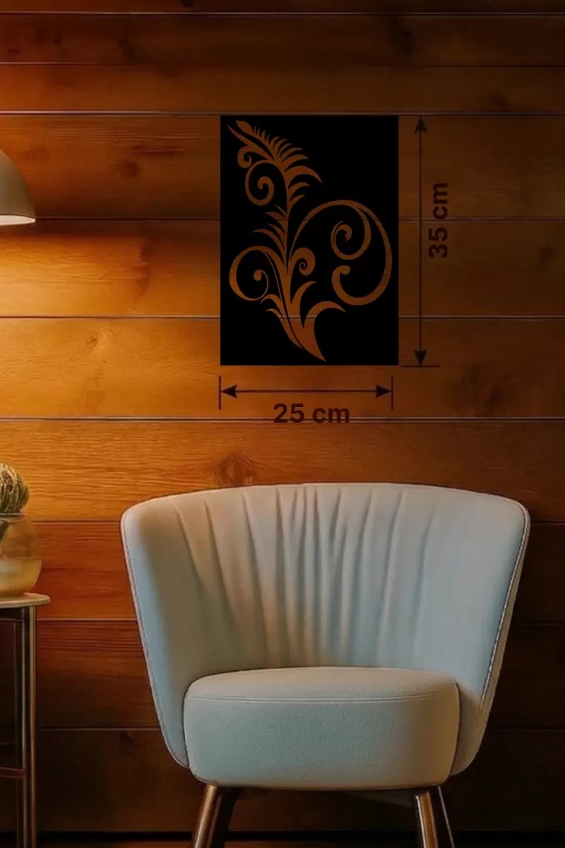 Mey İthalat® Geleneksel Çiçek Desenli Ahşap Duvar Tablosu - 25x35 cm Lazer Kesim Dekoratif Pano