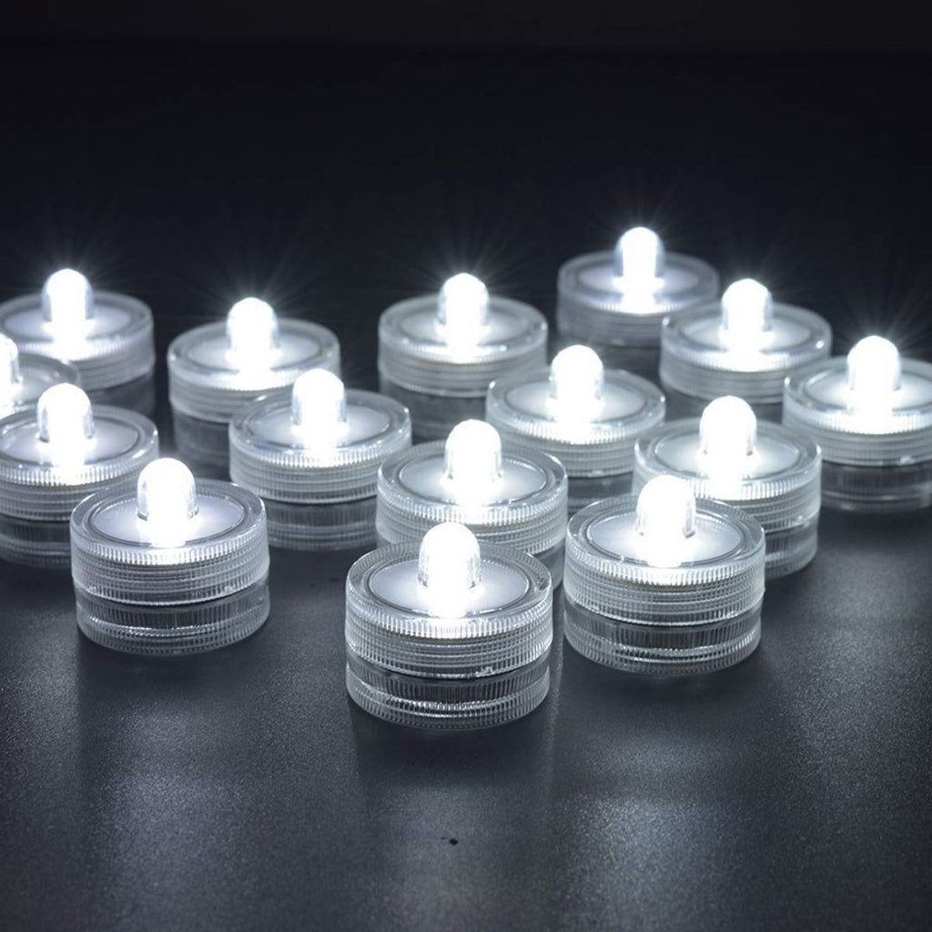 Su Geçirmez Led Mum Dekoratif Mini Su Altı Aydınlatması 12li Set