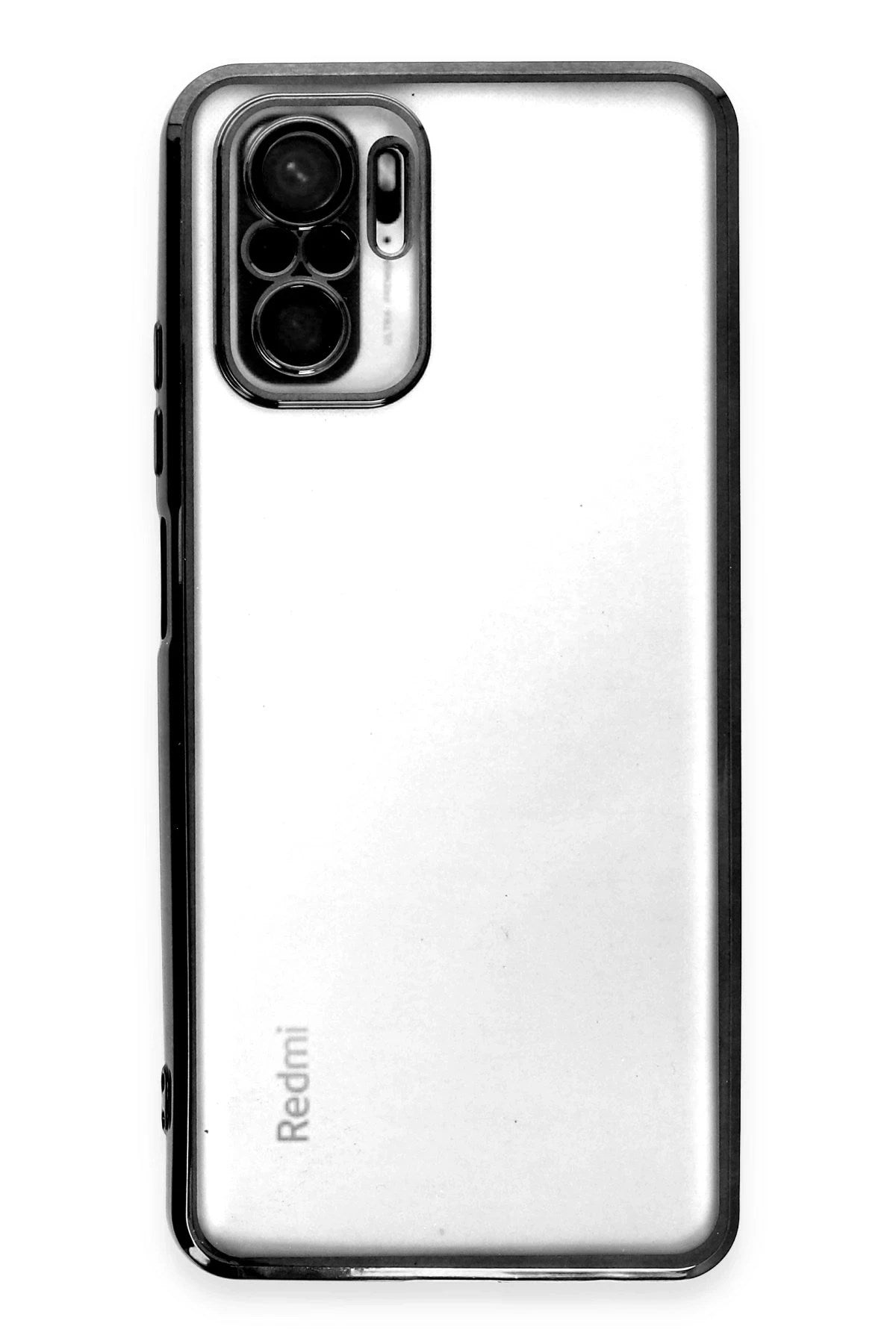 Mey İthalat® Redmi Note 10 Kılıf Lensli Silikon - Siyah