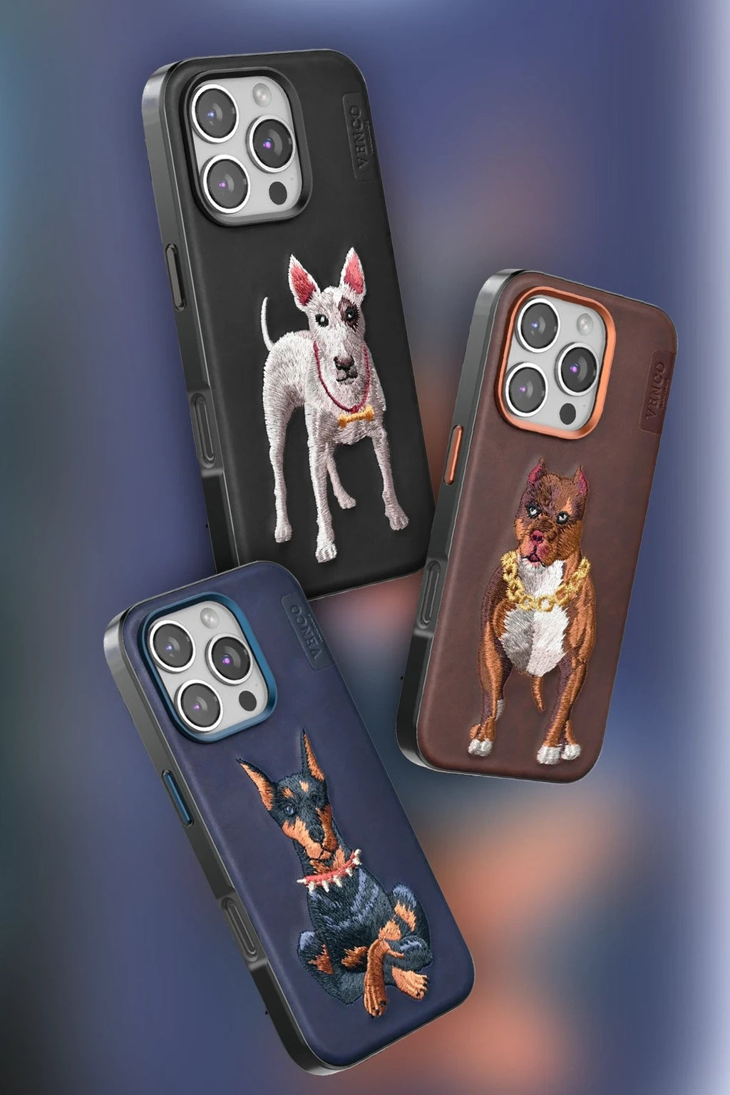 Mey İthalat® iPhone 16 Pro Perma Desenli Kapak - Siyah