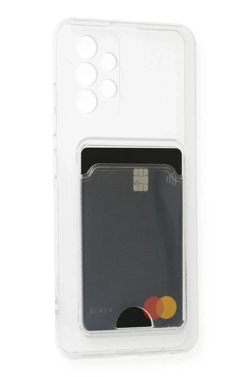 Mey İthalat® Samsung Galaxy A23 4G Kılıf Kart Şeffaf Silikon - Şeffaf