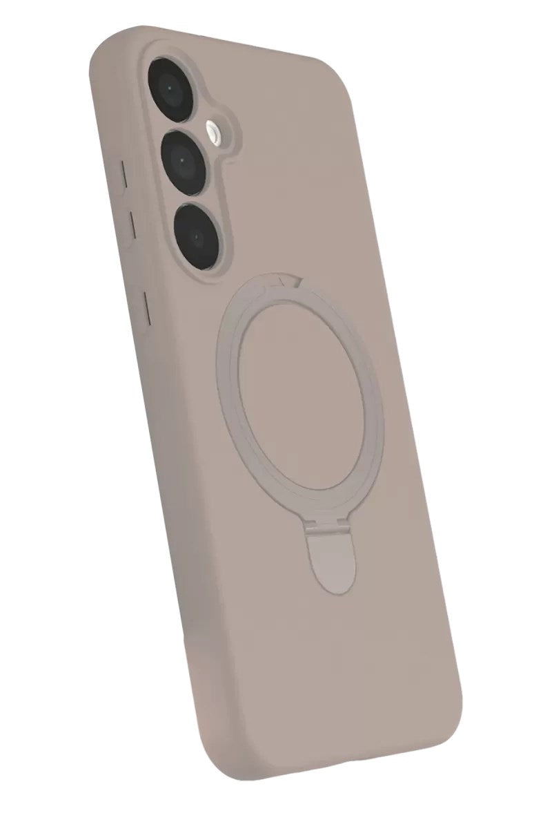 Mey İthalat® Samsung Galaxy A25 5G Regal Magsafe Standlı Kapak - Çöl Titanyum
