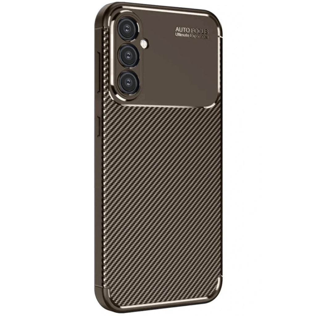 Mey İthalat® Samsung Galaxy A16 5G Kılıf Auto Focus Karbon Kapak - Kahverengi