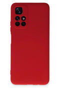Mey İthalat® Redmi Note 11T Kılıf Nano içi Kadife Silikon - Kırmızı