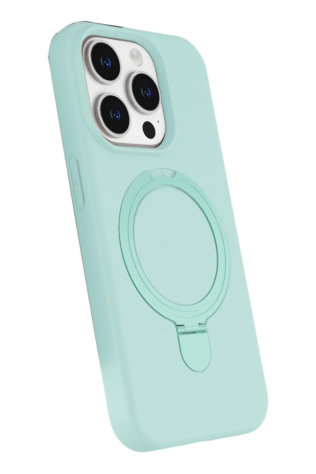 Mey İthalat® iPhone 14 Pro Max Regal Magsafe Standlı Kapak - Su Yeşili