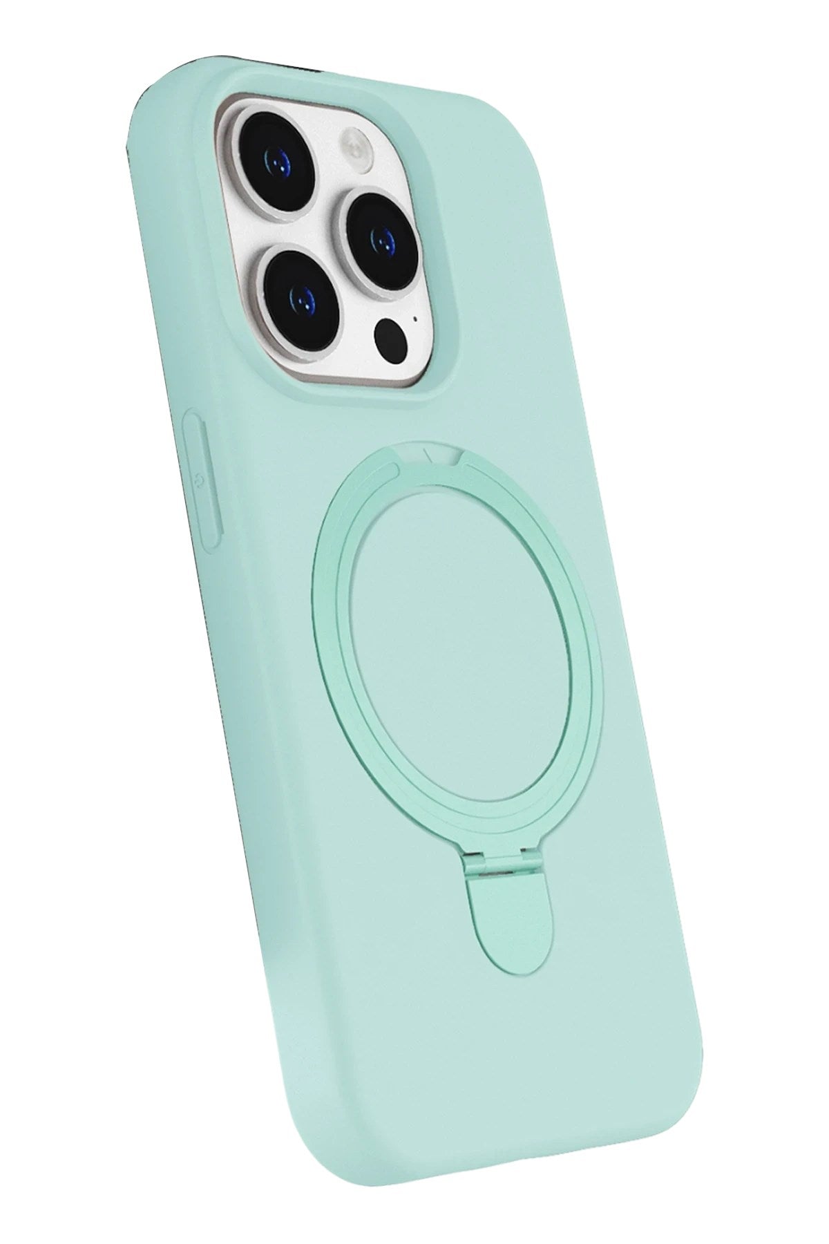 Mey İthalat® iPhone 14 Pro Max Regal Magsafe Standlı Kapak - Su Yeşili
