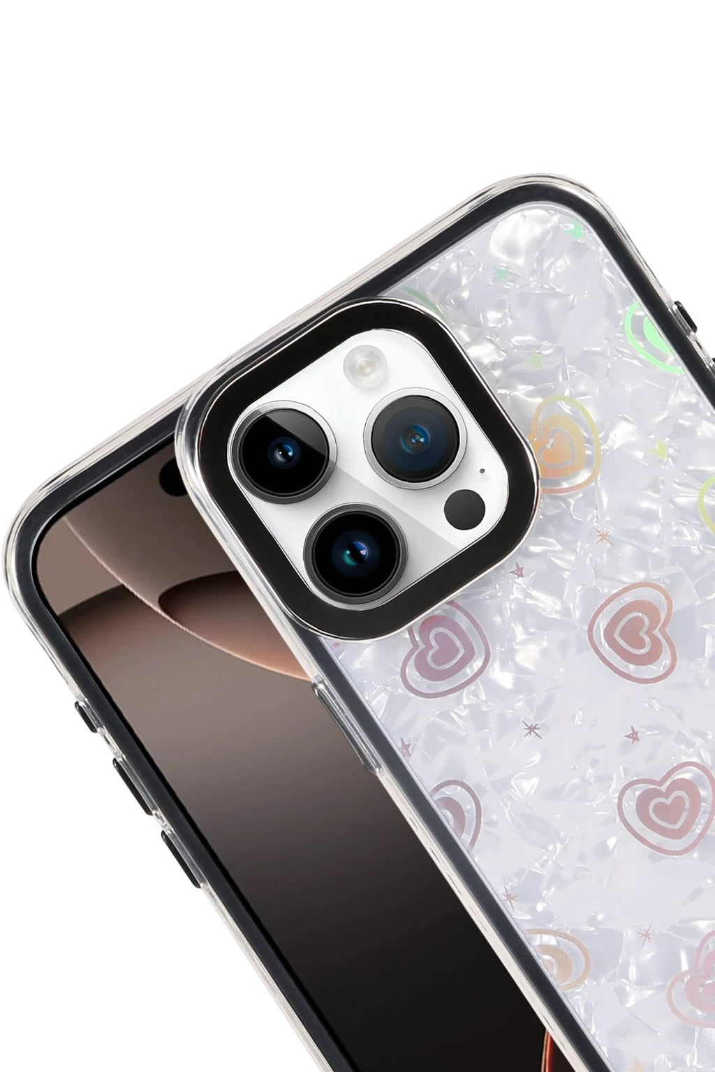 Mey İthalat® iPhone 15 Pro Max Lumi Desenli Kapak - Siyah
