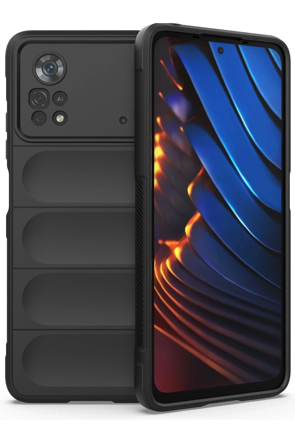 Mey İthalat® Poco X4 Pro 5G Kılıf Optimum Silikon - Siyah