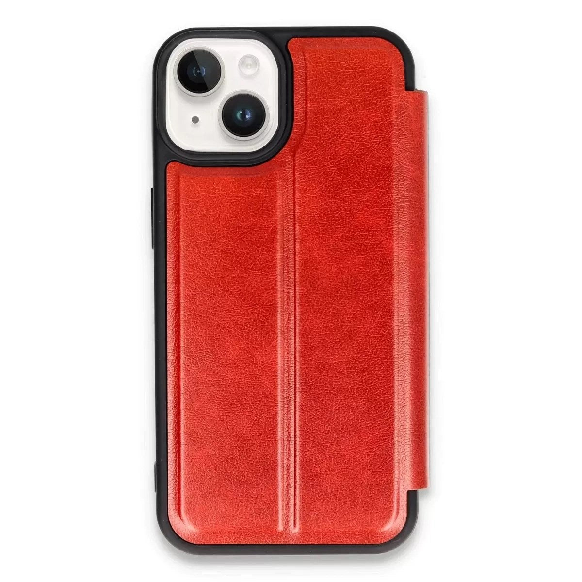 Mey İthalat® iPhone 14 Kılıf Flip Cover - Kırmızı