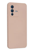 Mey İthalat® Vivo V23 5G Kılıf Nano içi Kadife Silikon - Pudra