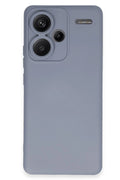 Mey İthalat® Redmi Note 13 Pro Plus Kılıf Nano içi Kadife Silikon - Gri