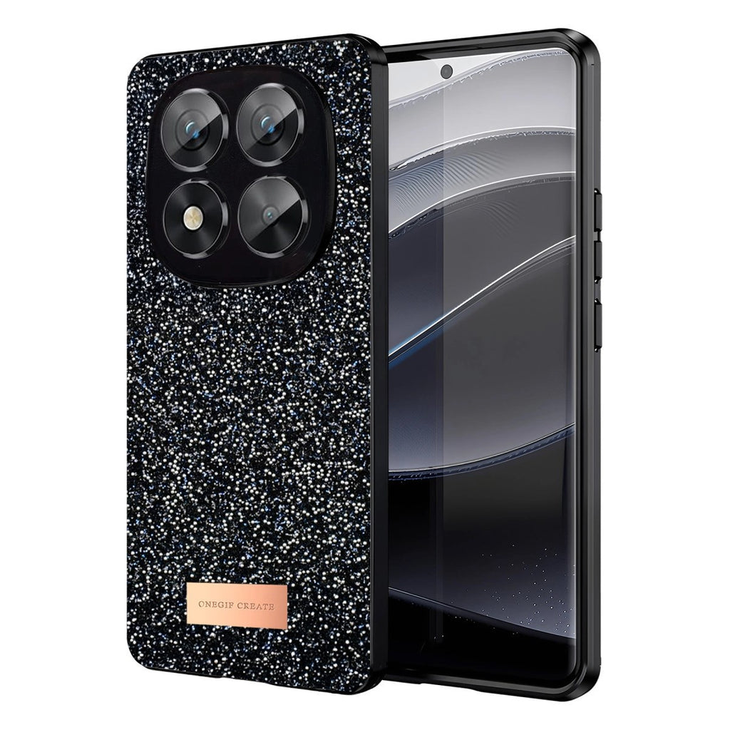Mey İthalat® Redmi Note 14 Pro 5G Bright Simli Kapak - Siyah