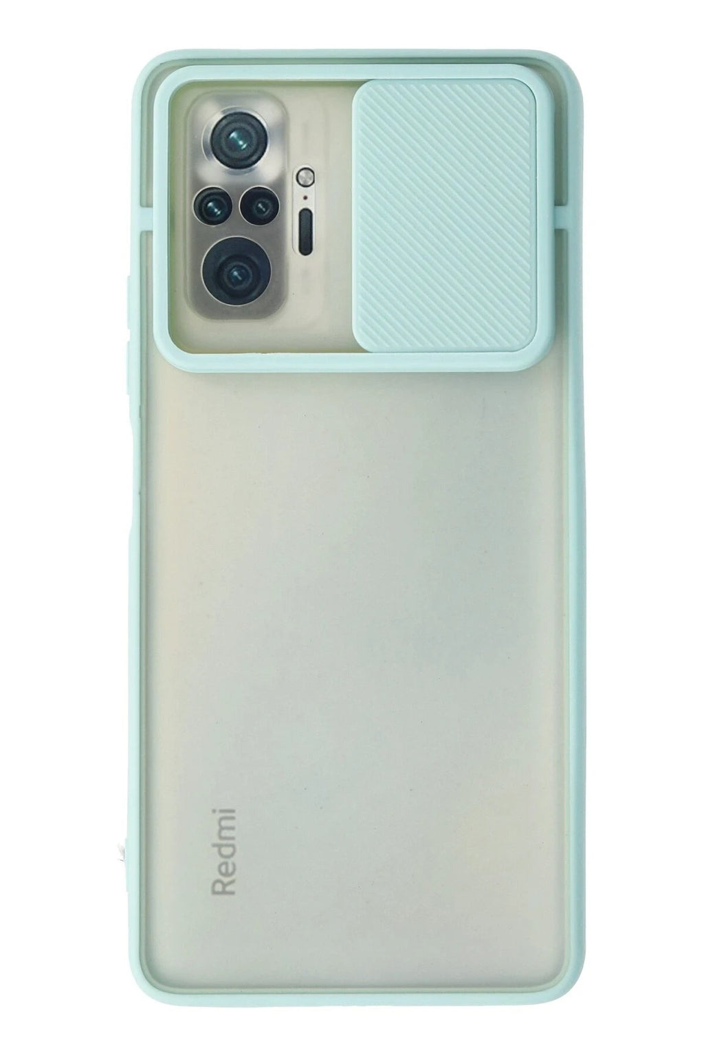 Mey İthalat® Redmi Note 10 Pro Kılıf Palm Buzlu Kamera Sürgülü Silikon - Turkuaz