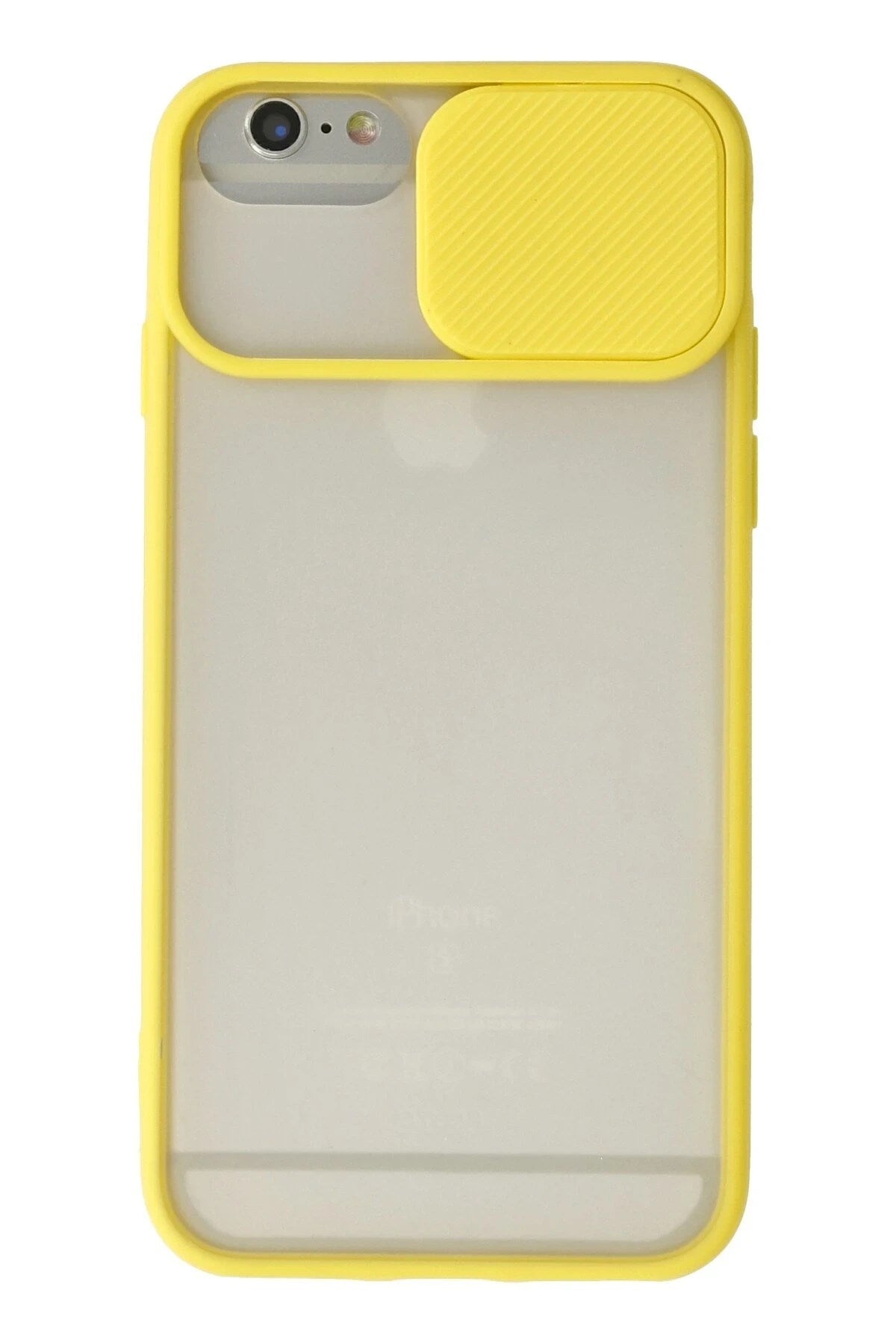 Mey İthalat® iPhone 6 Plus Kılıf Palm Buzlu Kamera Sürgülü Silikon - Sarı