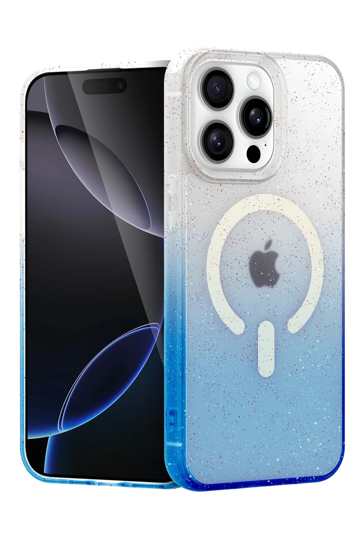 Mey İthalat® iPhone 15 Pro Max Pummel Shiny Magsafe Kapak - Mavi