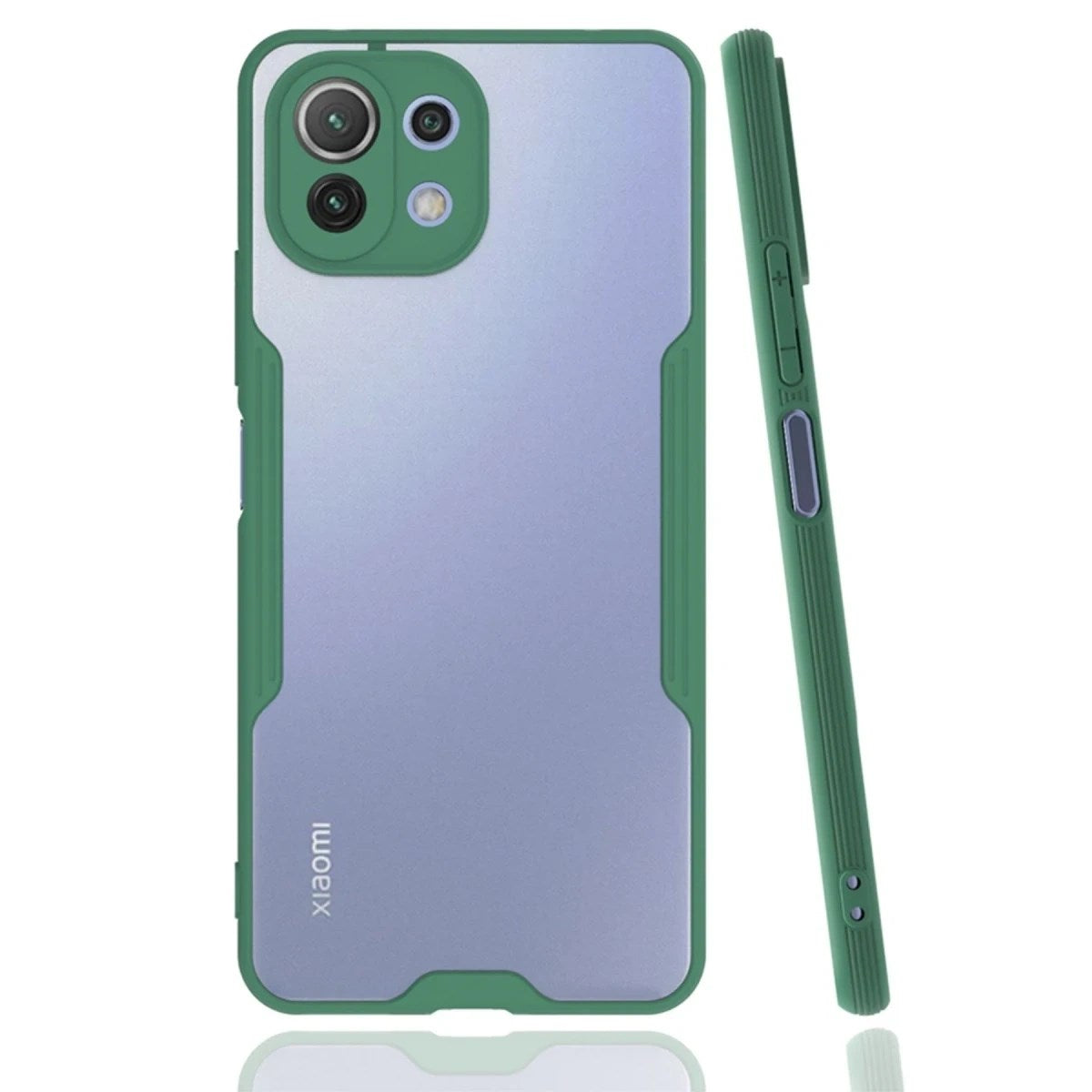 Mey İthalat® Mİ 11 Lite Kılıf Platin Silikon - Yeşil