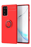 Mey İthalat® Samsung Galaxy Note 20 Kılıf Range Yüzüklü Silikon - Kırmızı