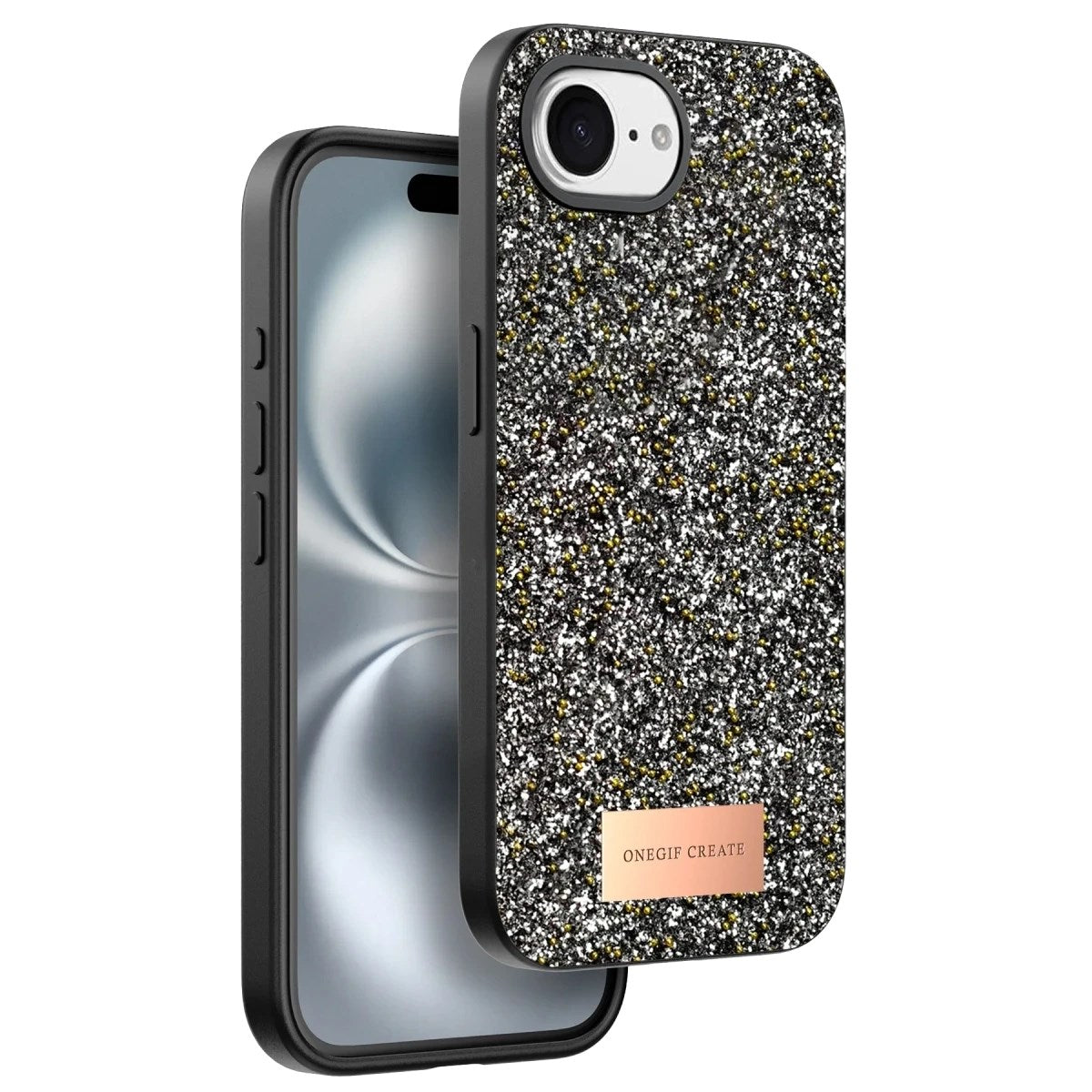 Mey İthalat® iPhone 16E Bright Simli Kapak - Gümüş
