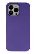 Mey İthalat® iPhone 14 Pro Kılıf Nano içi Kadife Silikon - Mor