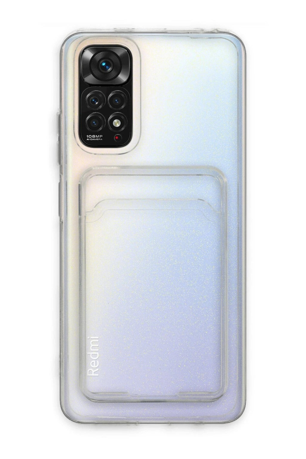 Mey İthalat® Redmi Note 11 Kılıf Kart Şeffaf Silikon - Şeffaf